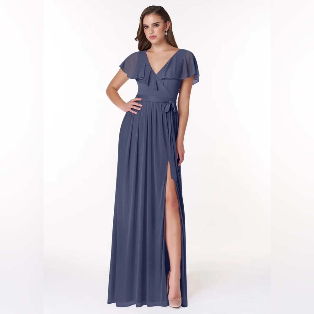 Azazie Jael Bridesmaid Dress in Stormy